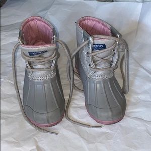 Sperry Gray toddler boots